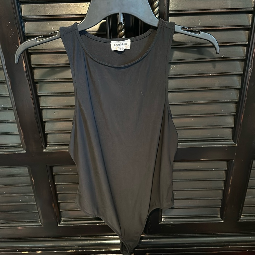 Black Open Edit Cutout Bodysuit